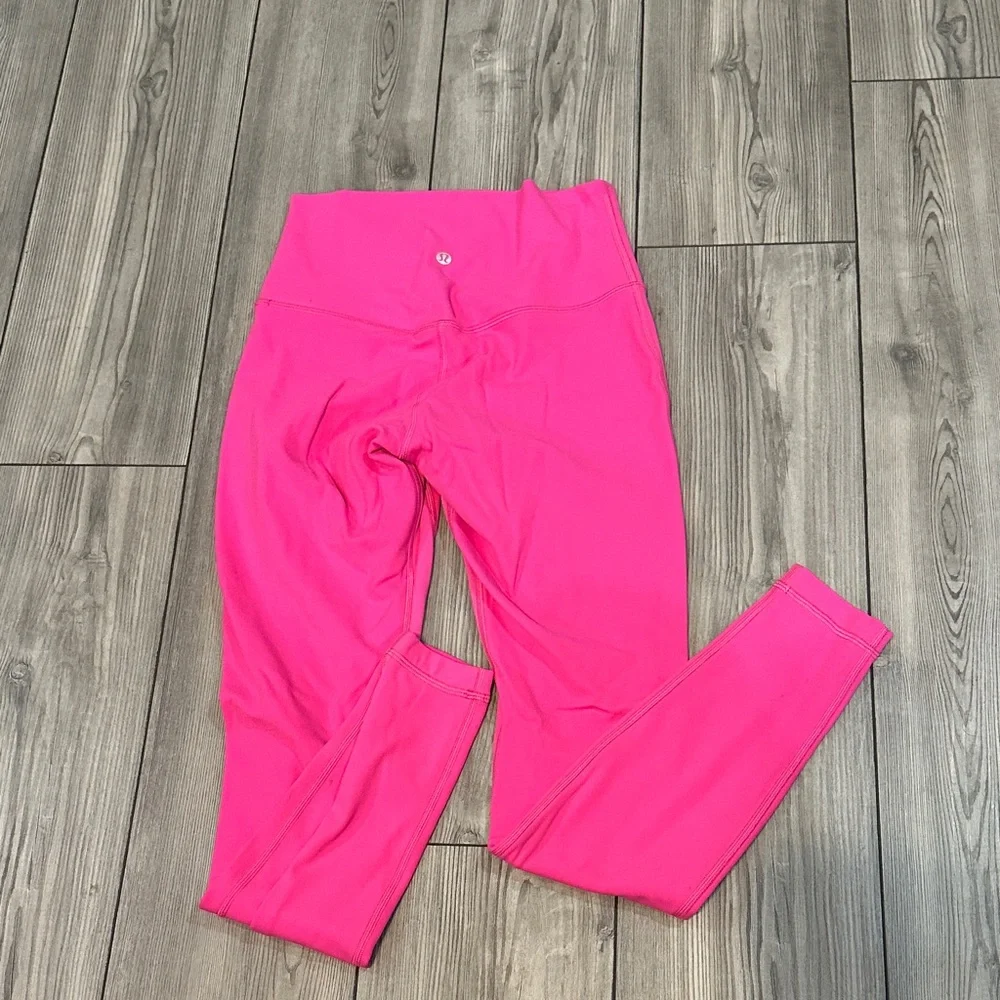 Lululemon Sonic Pink double align Leggings 6 - Picture 1 of 4